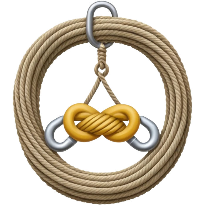 a sailor knot a rope to a metal hook emoji