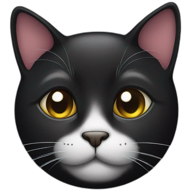 smug black cat face emoji