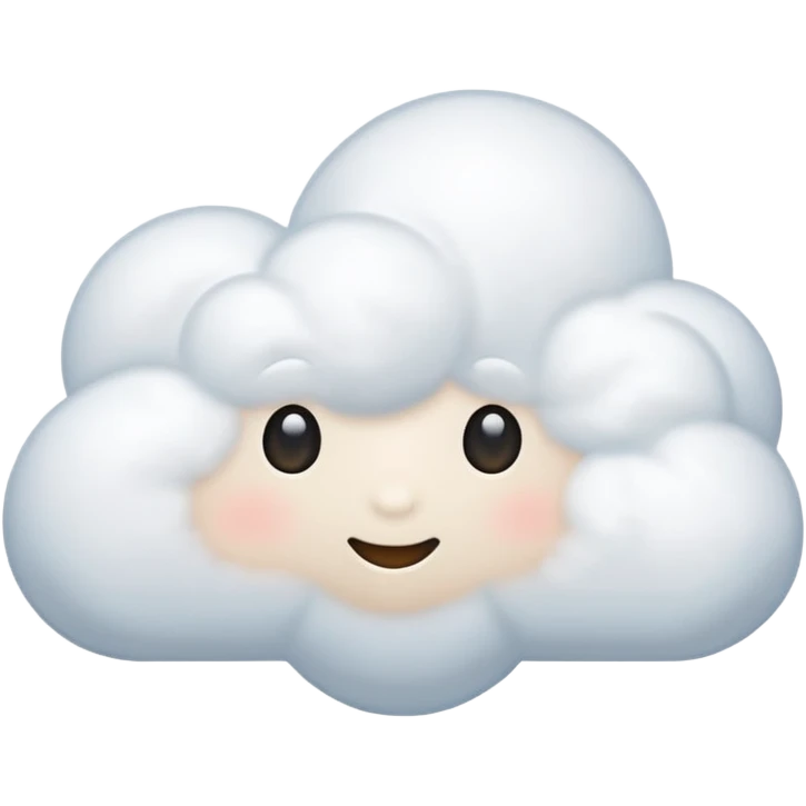 fluffy white cloud emoji