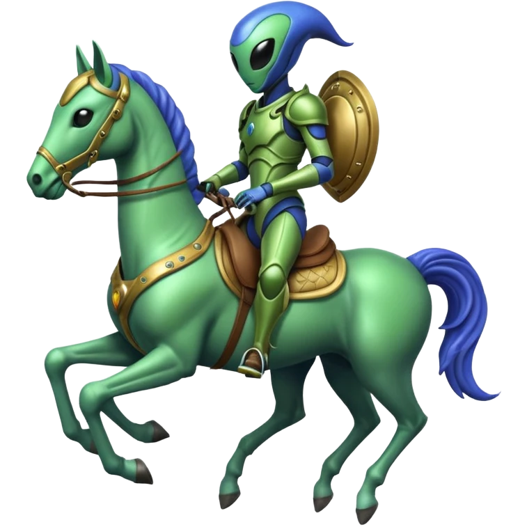 Alien on horse emoji