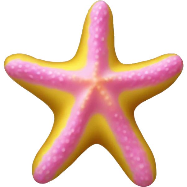 Pink Starfish and yellow sea sponge emoji