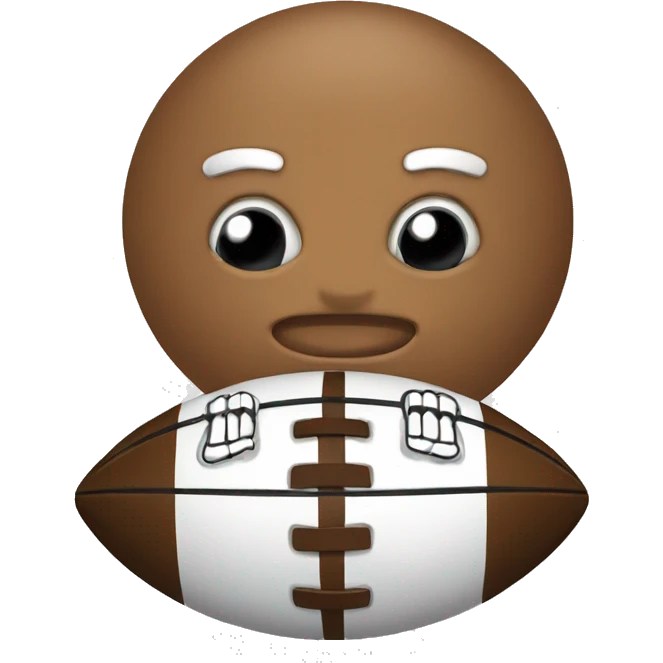Football with bow emoji