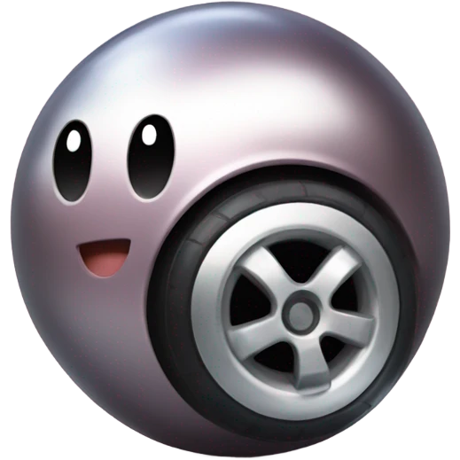 Metal Kirby ball with wheels emoji