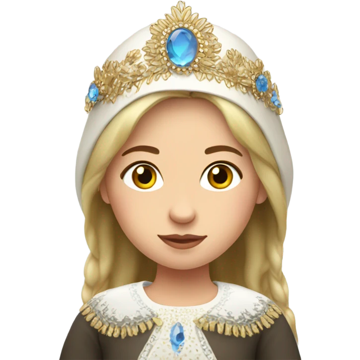 Russian girl in kokoshnik emoji