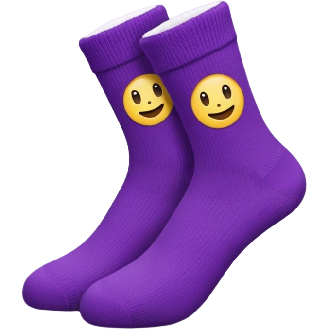 non slip socks purple emoji