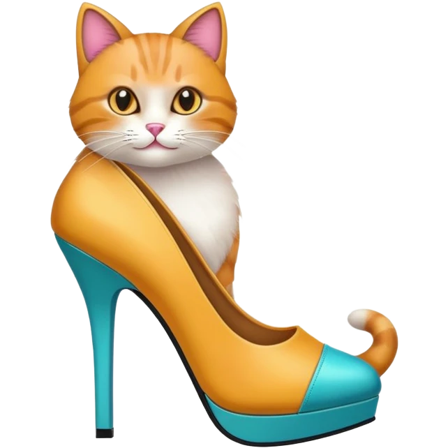 Cat wearing heels emoji