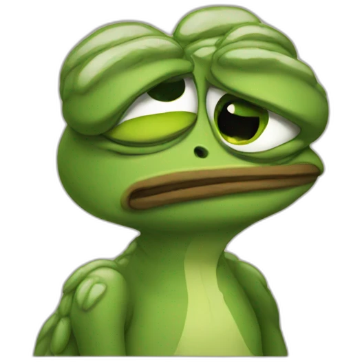 Sad pepe emoji