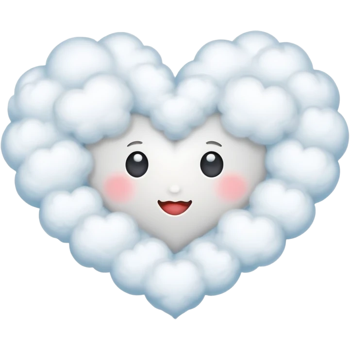 heart made from cloud emoji