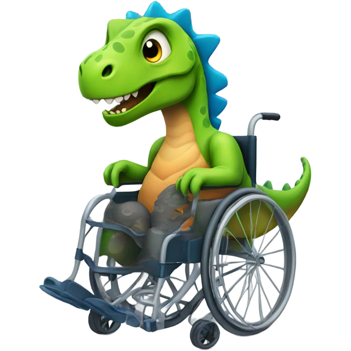 Dinosaur in a wheelchair emoji