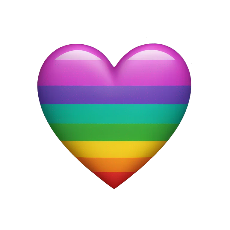 Pride flag heart emoji
