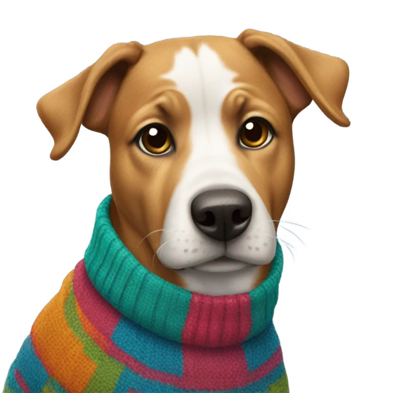 Dog wearing a sweater emoji