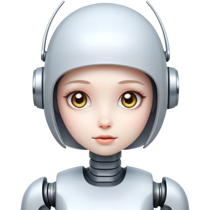 Cute robot girl emoji
