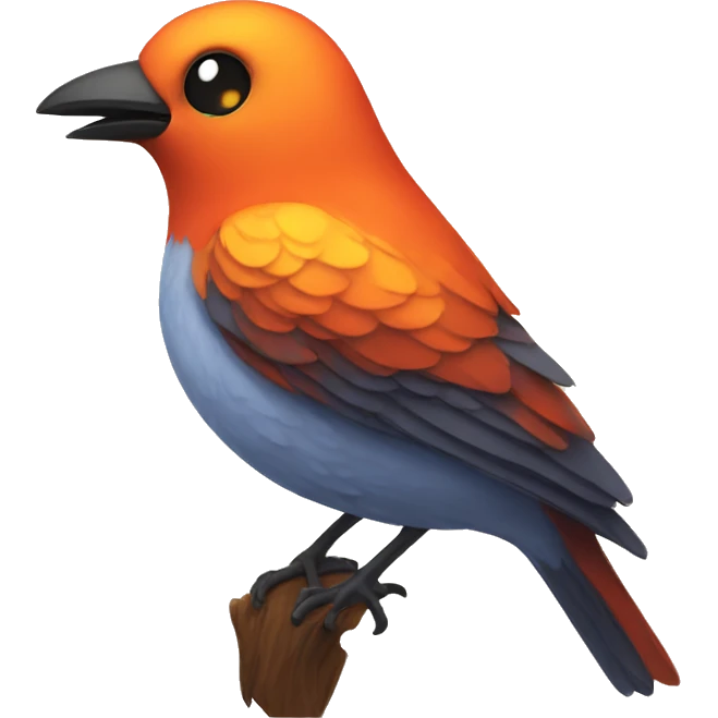 Bird from fire emoji