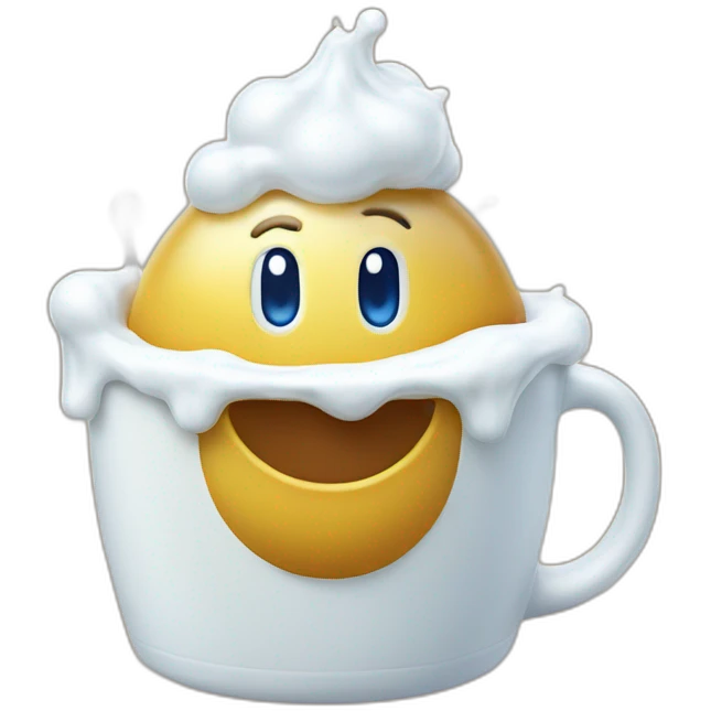 Super Mario covered in milk emoji