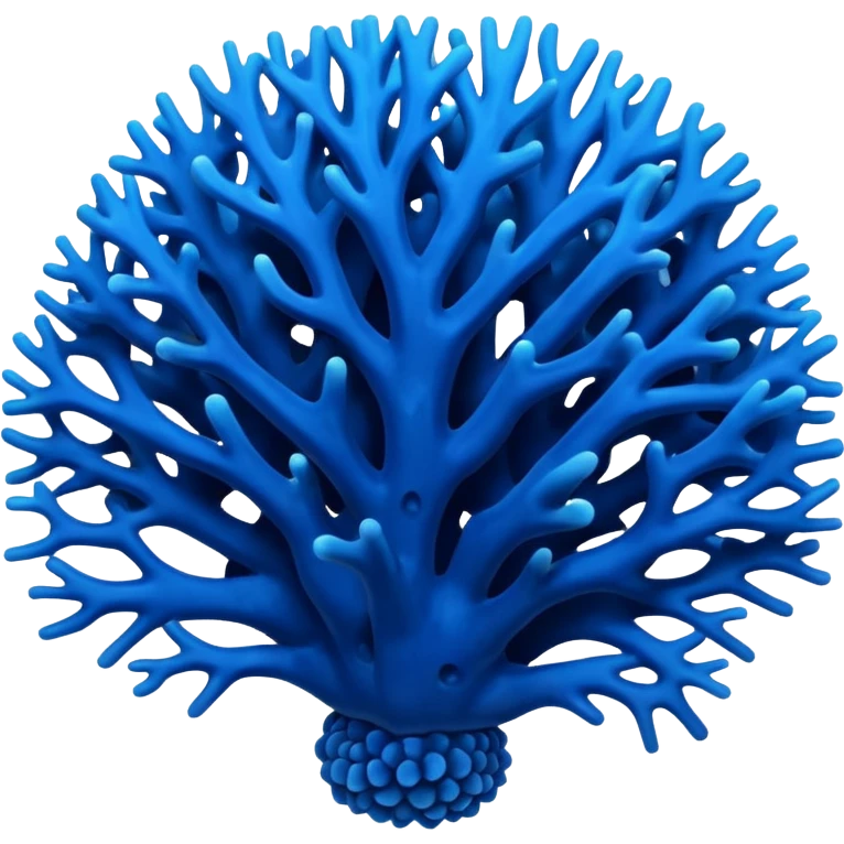 blue Coral in sea emoji
