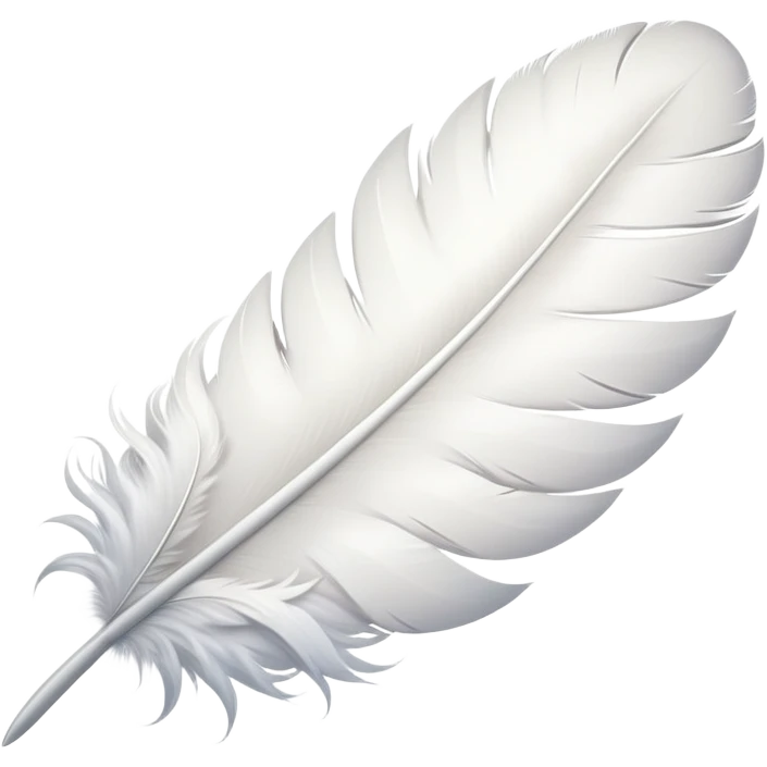 beautiful white feather wing emoji
