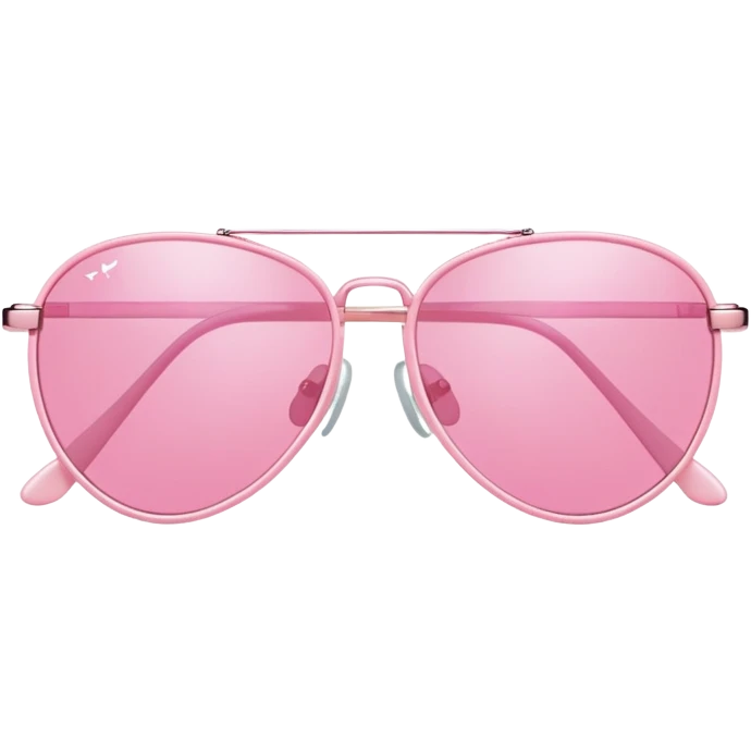 teardrop shaped pink frameless sunglasses, Y2K aesthetic, early 2000s style emoji