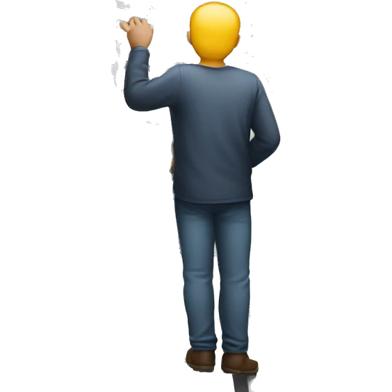 Man on tall ladder emoji