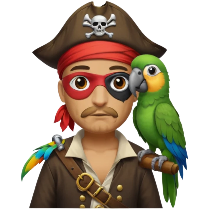 pirate and parrot emoji