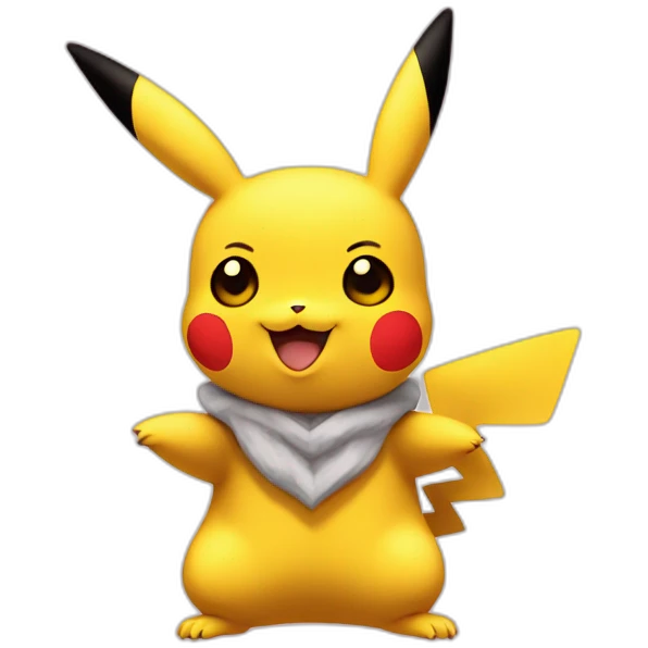 Pikachu with hearts instead of eyes emoji