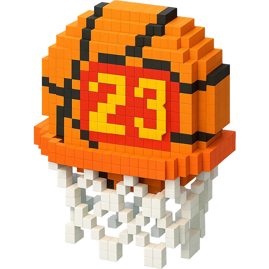 баскетбольный мяч с надписью "23" в сетке, no background emoji