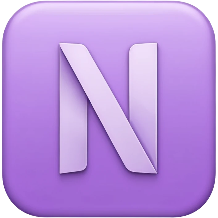 Netflix aesthetic "N" logo in pastel purple emoji