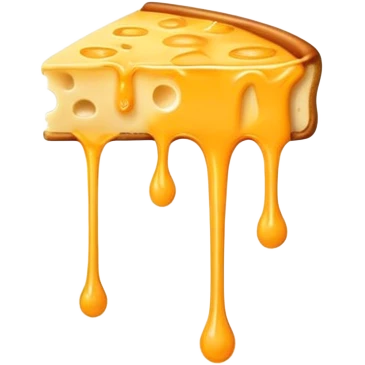 Melted cheese dripping emoji