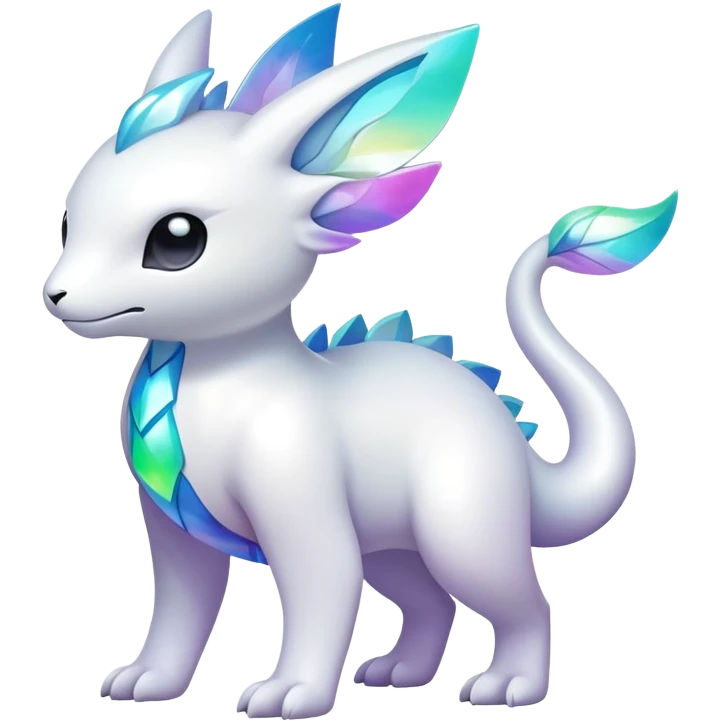  Iridescent white dark fakemon-creature  emoji