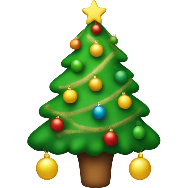 cartoon christmas tree emoji