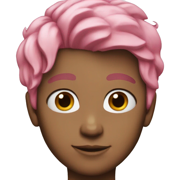 Boy pink hair and eyes  emoji