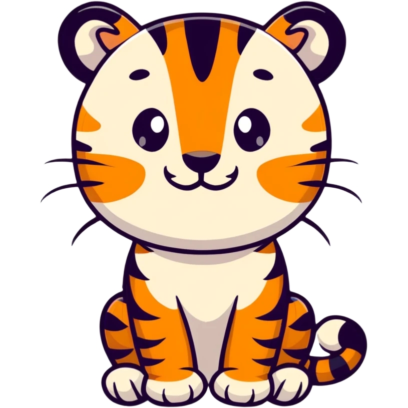 cute cartoon tiger emoji