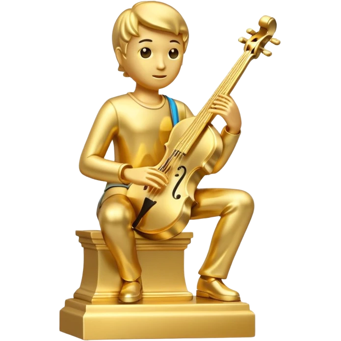 musician statue gold emoji