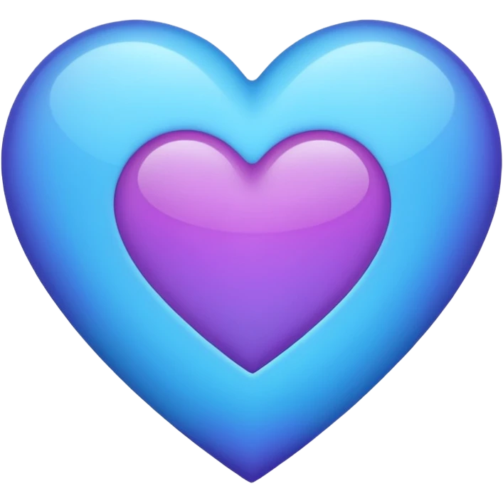 Heart color is between blue and purple emoji