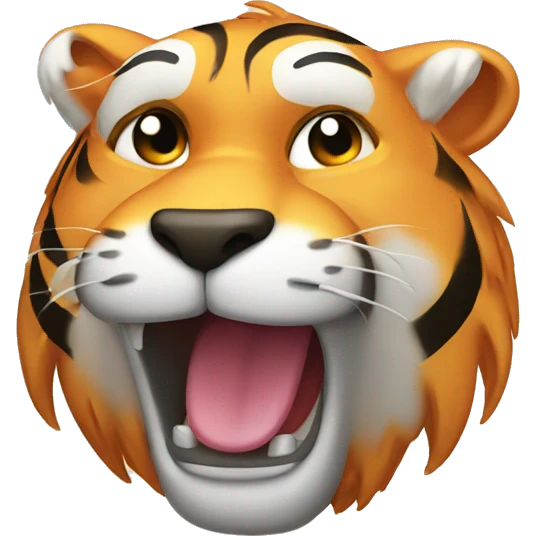tiger sweating in the sun emoji