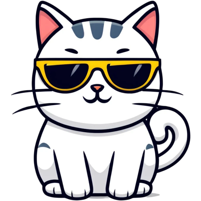 Cat with sunglasses emoji