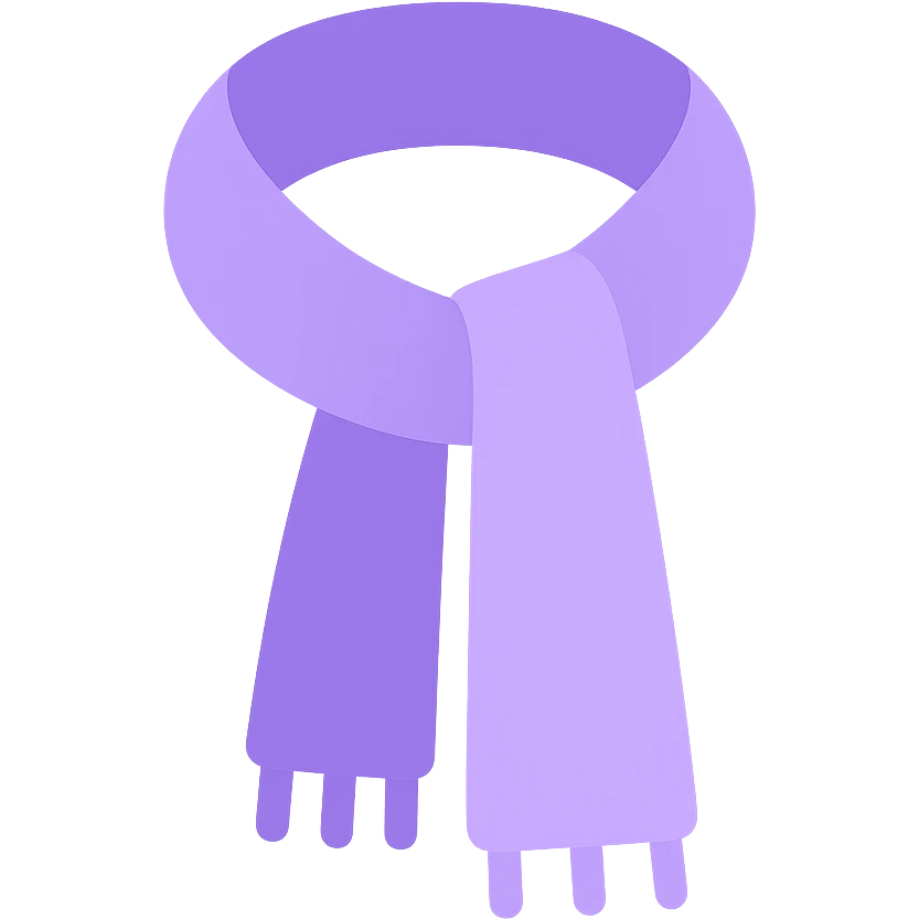 purple scarf emoji