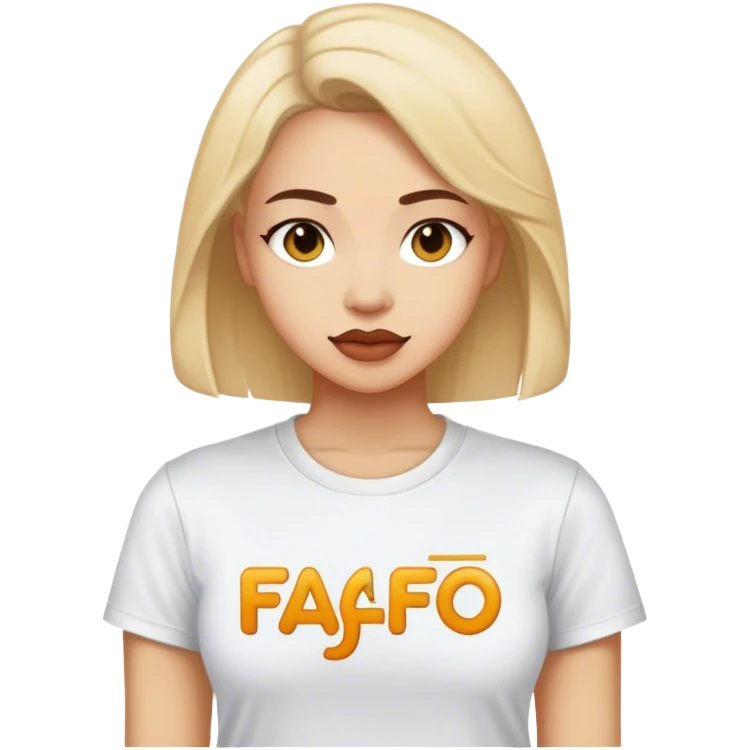Susan wearing a Womans tee shirt thats says “FAFO” emoji
