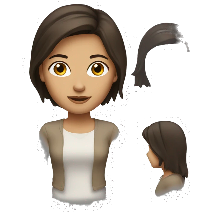 brunette woman emoji emoji