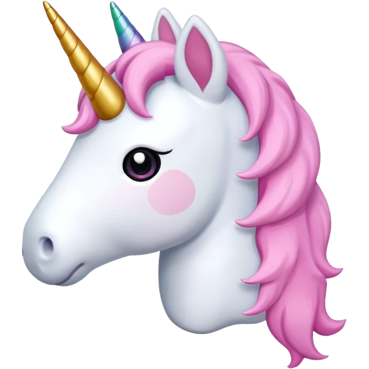 A unicorn plushie with a pink bow emoji