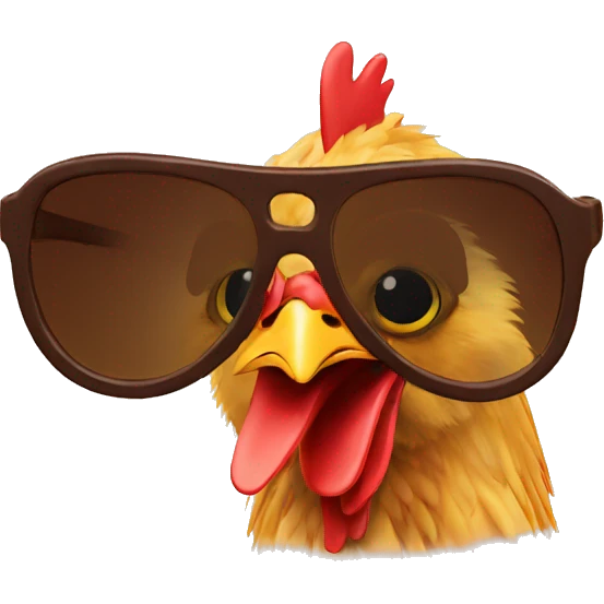 Chicken Witz sunglasses emoji