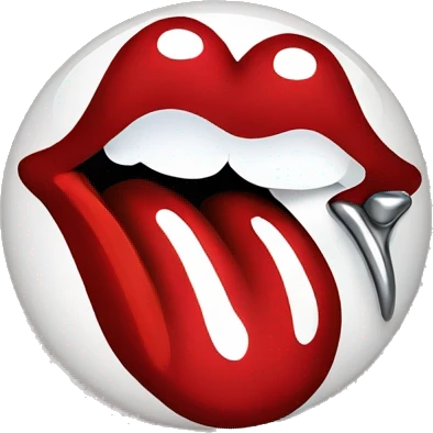 The Rolling Stones logo emoji