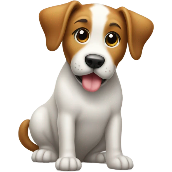Dog pooping emoji