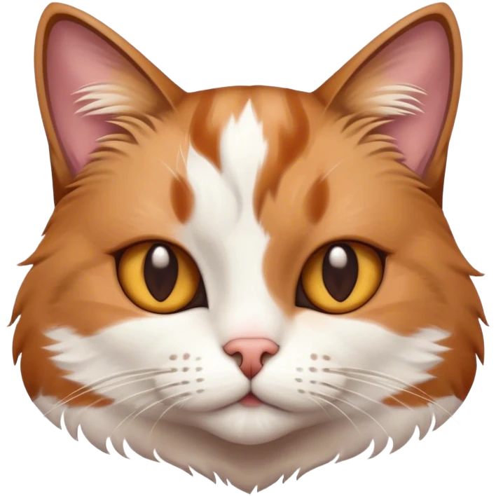 brown and white catbrown and white cat emoji