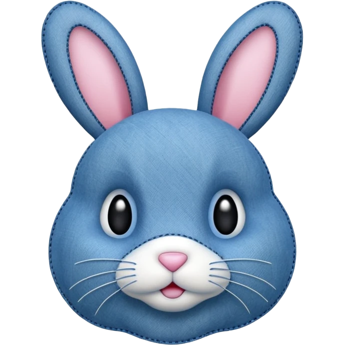Bunny made of denim emoji