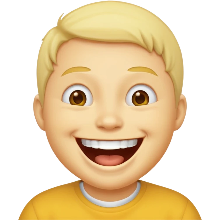 Kahkaha yuvarlak yüz sarı emoji