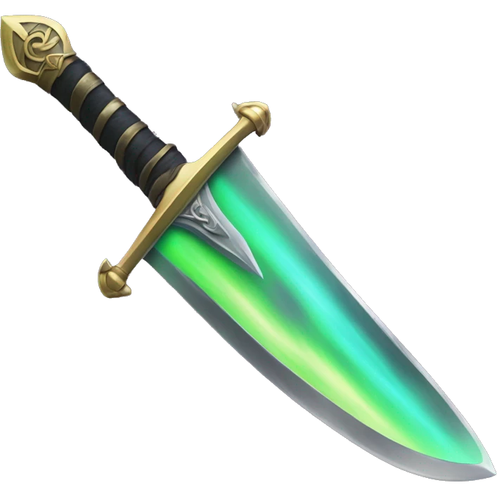 sword with northern lights on blade emoji