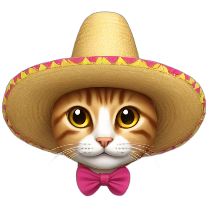 Cat sombrero emoji