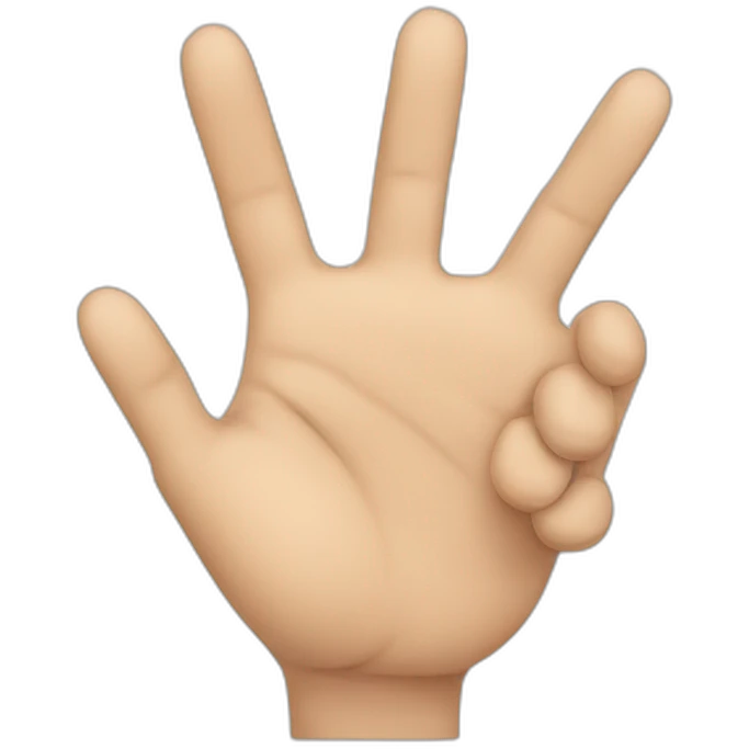 3 fingers hand emoji