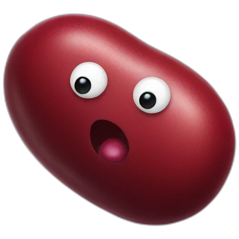 red bean with legs emoji