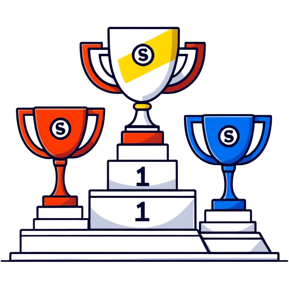 racing victory podium with three places for winners emoji